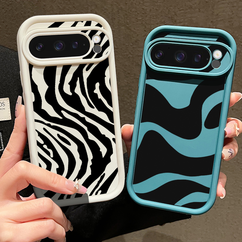 Google Pixel 9 Pro - TPU-telefoonhoesje met zebrastreepmotief voor Google Pixel