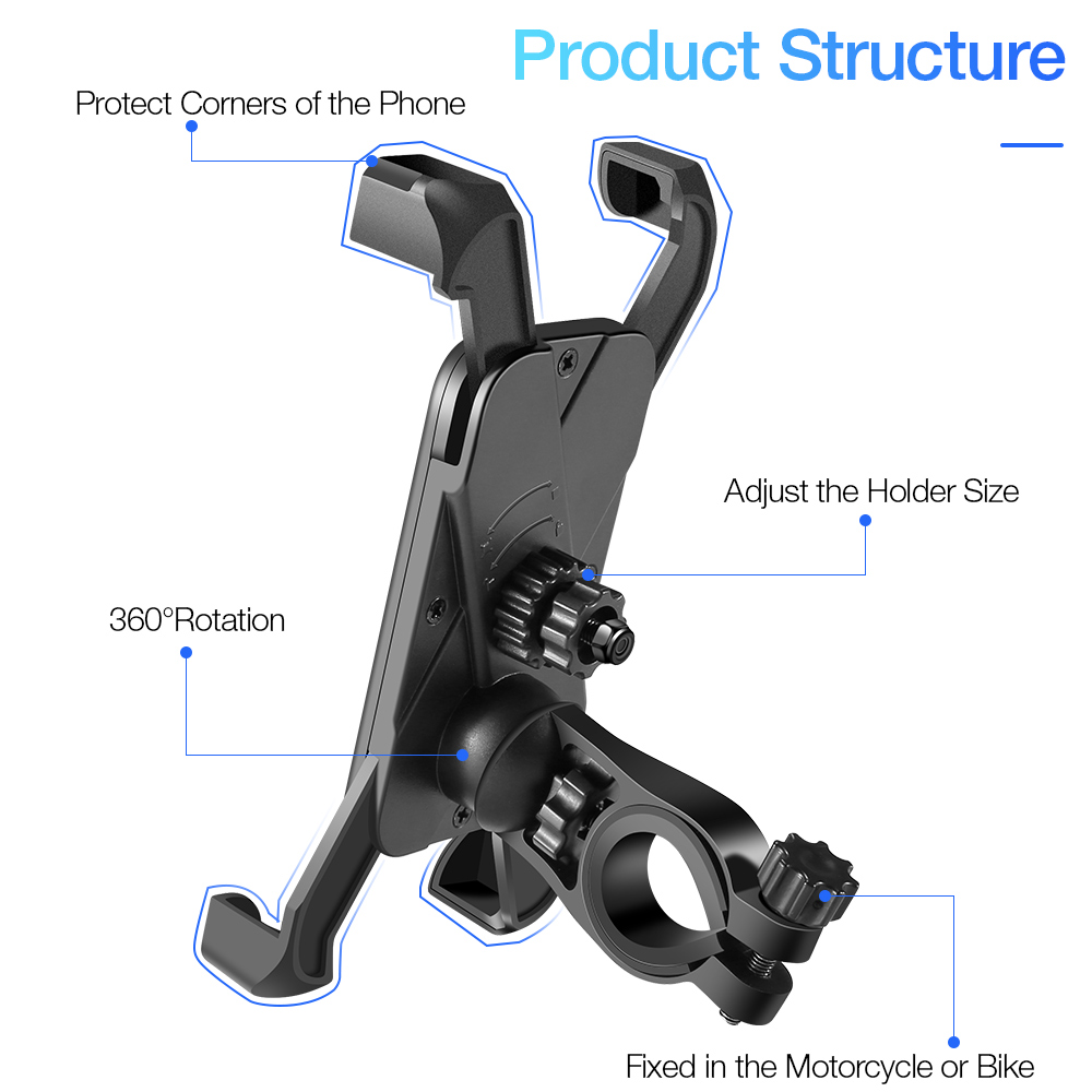 360 °   Verstelbare fietstelef - Phone Zone Accessories & Repair Photos recensie en prijs